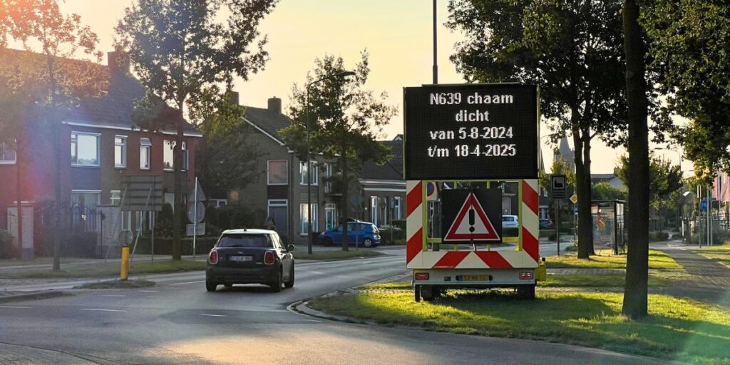 Onderhoudswerkzaamheden aan de N639 in Chaam.