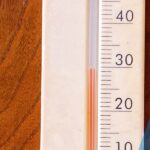 Record warmte, thermometer.